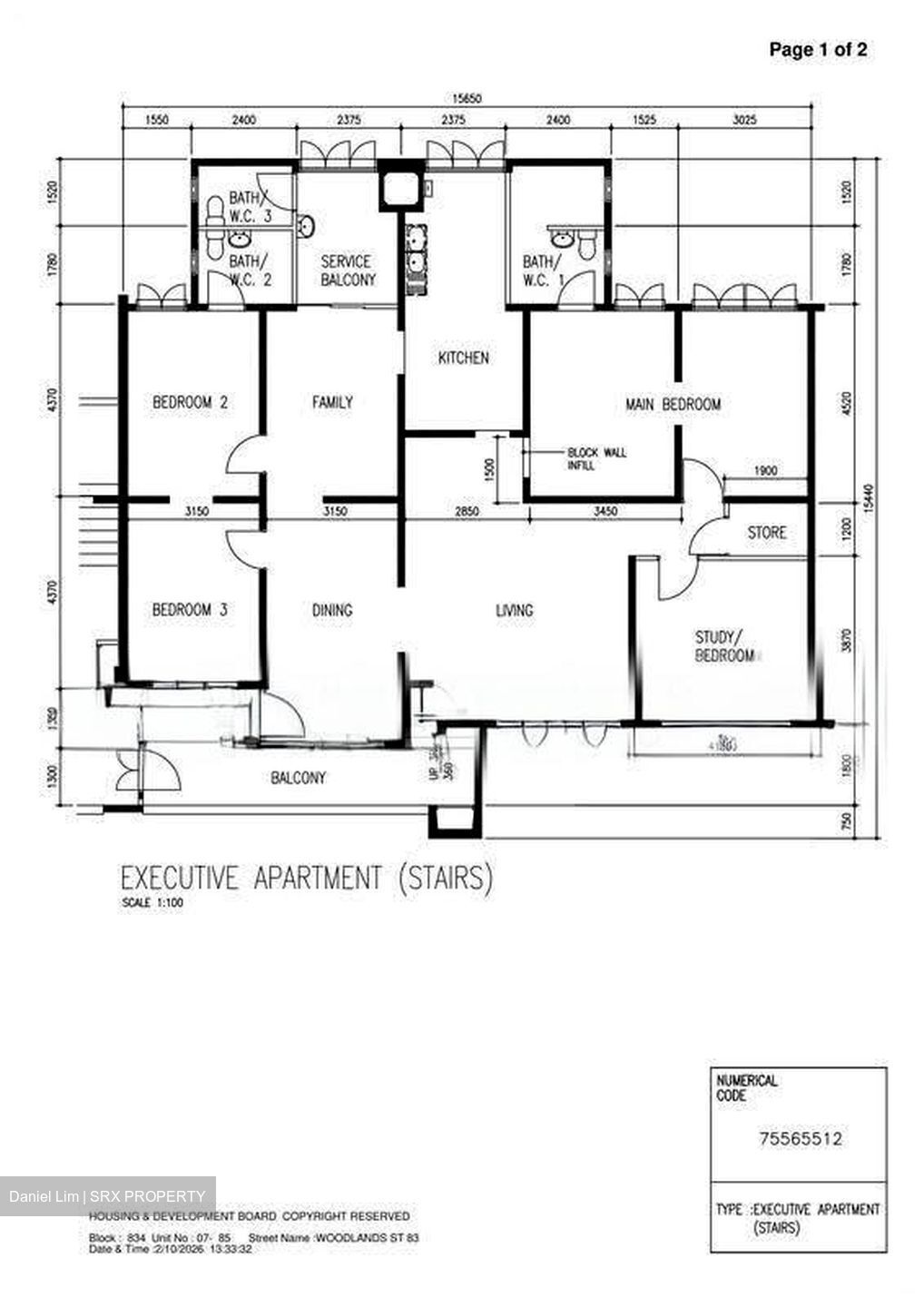 Blk 834 Woodlands Street 83 (Woodlands), HDB Executive #630227251